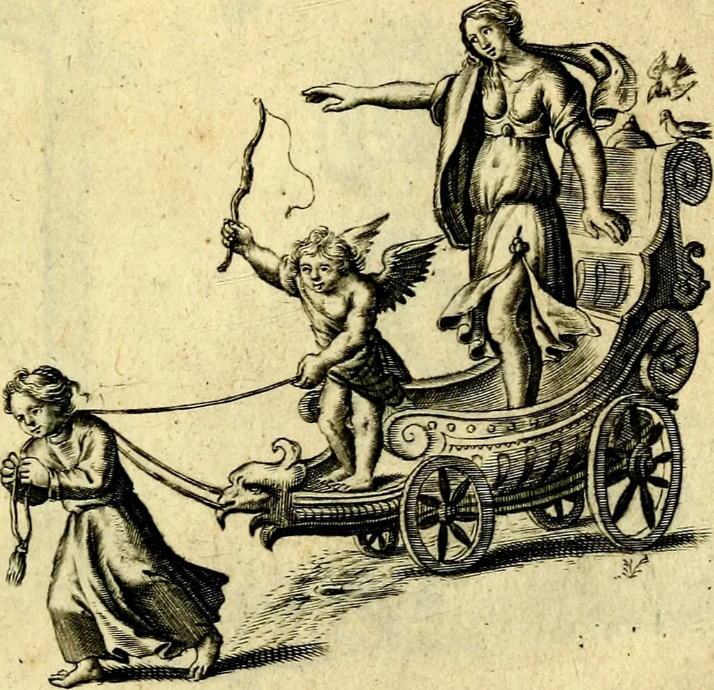 An illustration from Amoris diuini et humani effectus : varii Sacræ Scripturæ Sanctorumq; PP. sententijs : ac Gallicis versibus illustrati, 1626, leaf 14