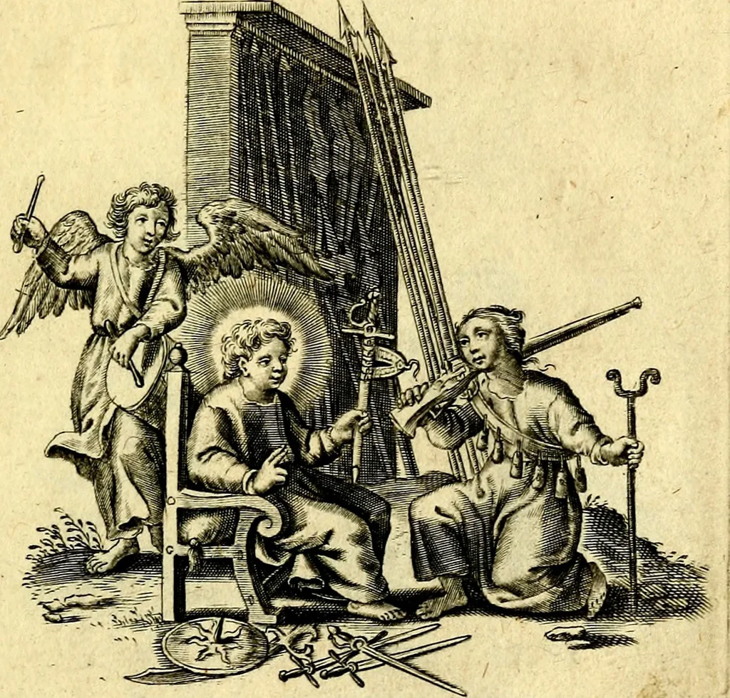 An illustration from Amoris diuini et humani effectus : varii Sacræ Scripturæ Sanctorumq; PP. sententijs : ac Gallicis versibus illustrati, 1626, leaf 28