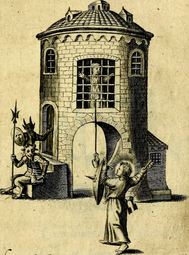 An illustration from Amoris diuini et humani effectus : varii Sacræ Scripturæ Sanctorumq; PP. sententijs : ac Gallicis versibus illustrati, 1626, leaf 32
