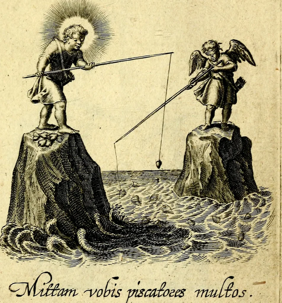 An illustration from Amoris diuini et humani effectus : varii Sacræ Scripturæ Sanctorumq; PP. sententijs : ac Gallicis versibus illustrati, 1626, leaf 4