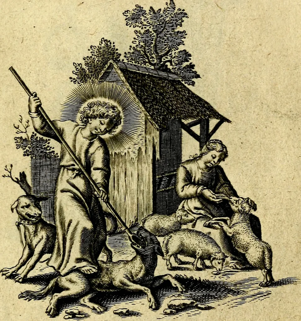An illustration from Amoris diuini et humani effectus : varii Sacræ Scripturæ Sanctorumq; PP. sententijs : ac Gallicis versibus illustrati, 1626, leaf 80