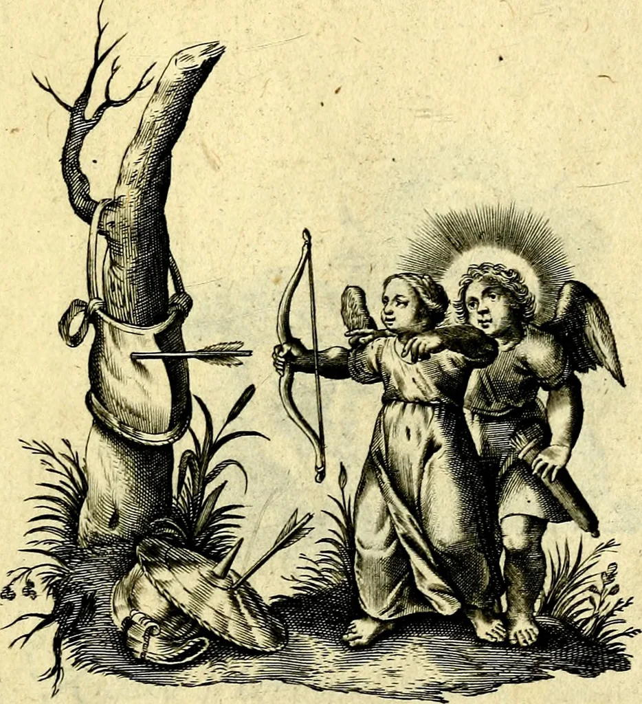 An illustration from Amoris diuini et humani effectus : varii Sacræ Scripturæ Sanctorumq; PP. sententijs : ac Gallicis versibus illustrati, 1626, leaf 88