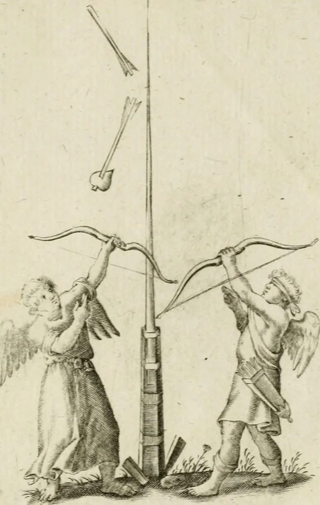 An illustration from Amoris diuini et humani antipathia : e variis Sacrae Scripturae locis depro[m]pta, emblematibus suis expressa et SS. PP. authoritatibus illustrata = Les effects diuers de l'amour diuin et humain : richement exprimés par petits emblemes tirés des SS. Ecritures et des SS. Peres, le tout mis en latin et francois, 1628, leaf 68
