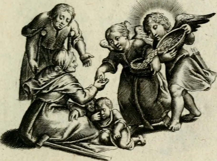 An illustration from Amoris diuini et humani effectus : varii Sacrae Scripturae Sanctorumq[ue] PP. sententijs : ac Gallicis versibus illustrati, 1626, leaf 168