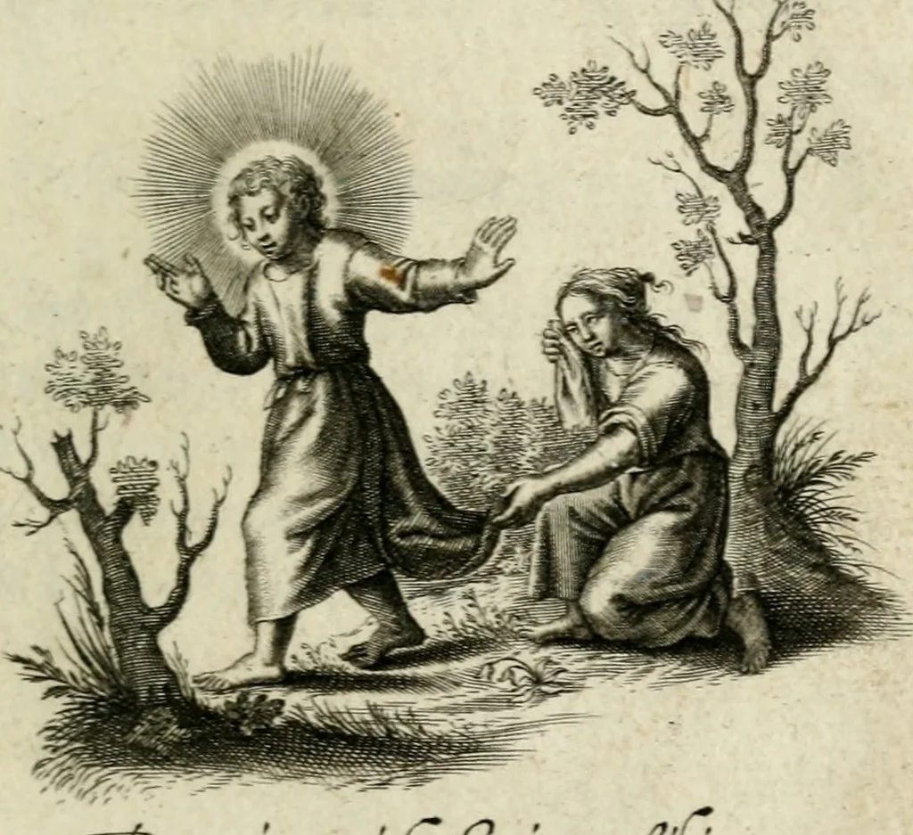 An illustration from Amoris diuini et humani effectus : varii Sacrae Scripturae Sanctorumq[ue] PP. sententijs : ac Gallicis versibus illustrati, 1626, leaf 46