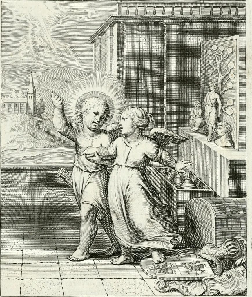 An illustration from Amoris divini emblemata, 1660, leaf 104