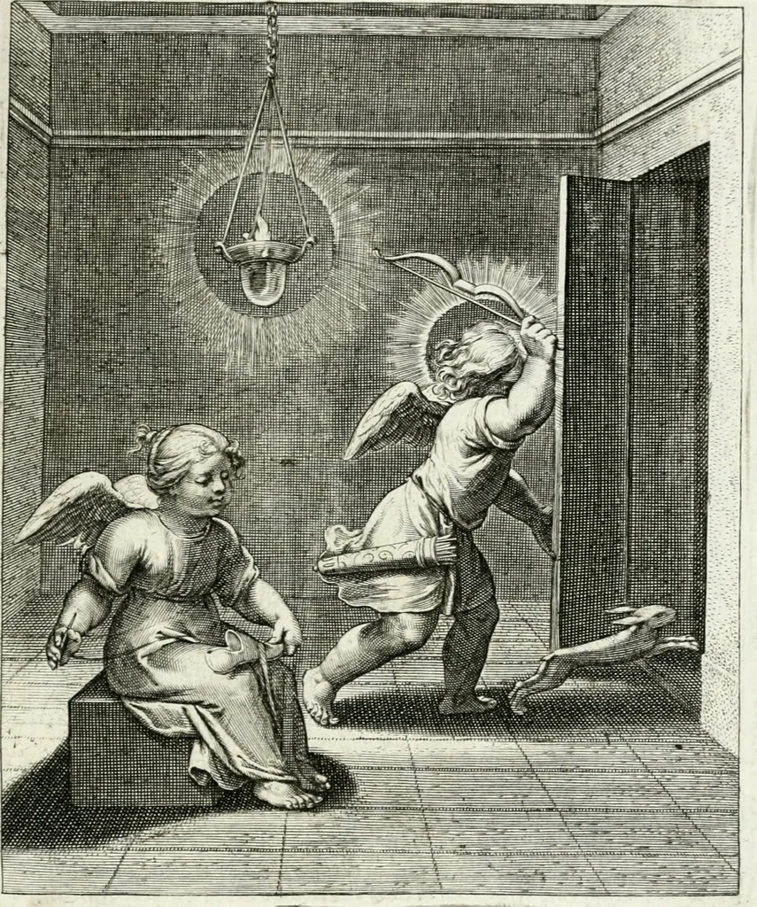 An illustration from Amoris divini emblemata, 1660, leaf 112