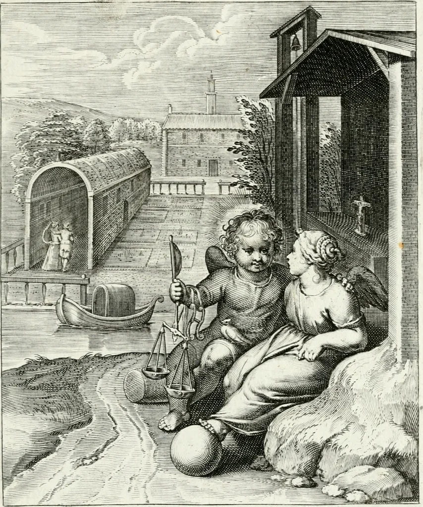 An illustration from Amoris divini emblemata, 1660, leaf 114