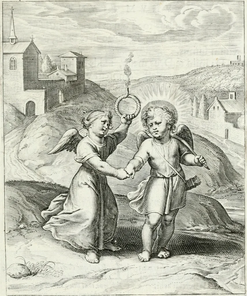 An illustration from Amoris divini emblemata, 1660, leaf 128