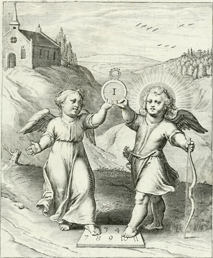 An illustration from Amoris divini emblemata, 1660, leaf 34
