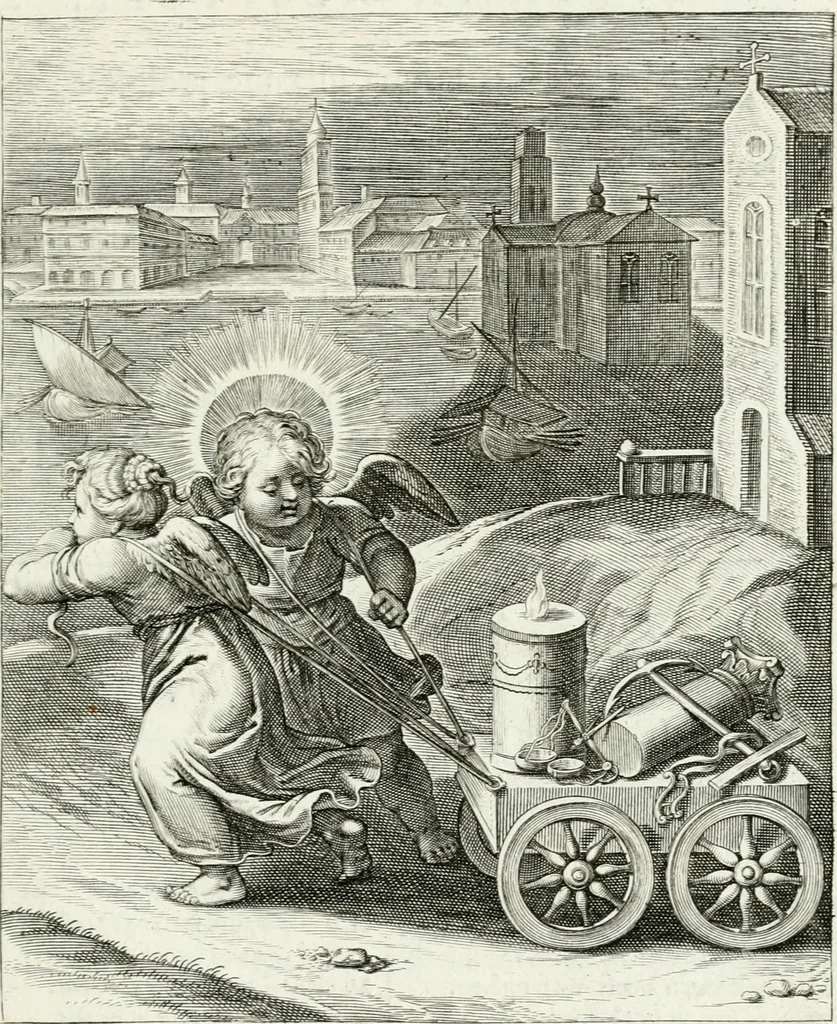 An illustration from Amoris divini emblemata, 1660, leaf 42
