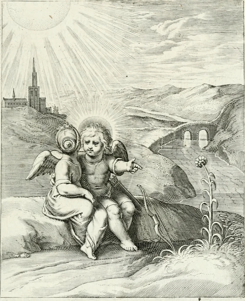 An illustration from Amoris divini emblemata, 1660, leaf 44