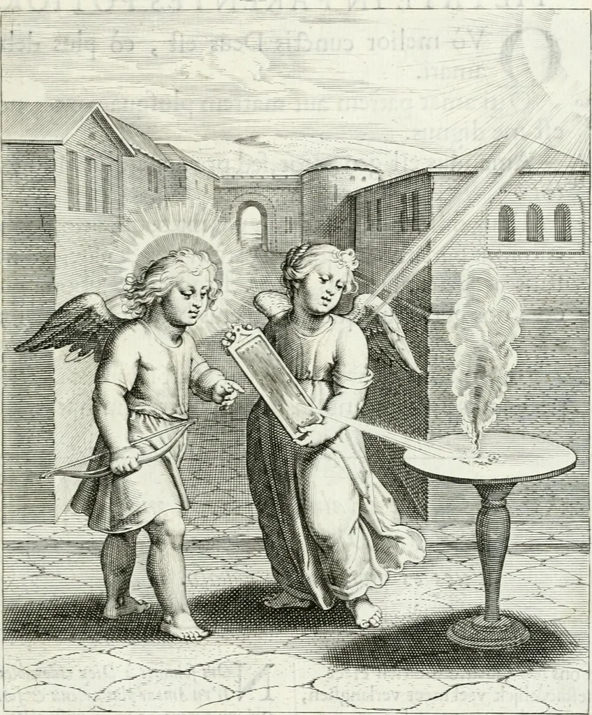 An illustration from Amoris divini emblemata, 1660, leaf 46