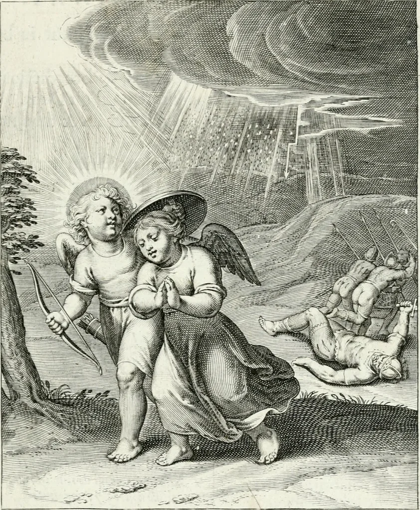 An illustration from Amoris divini emblemata, 1660, leaf 54