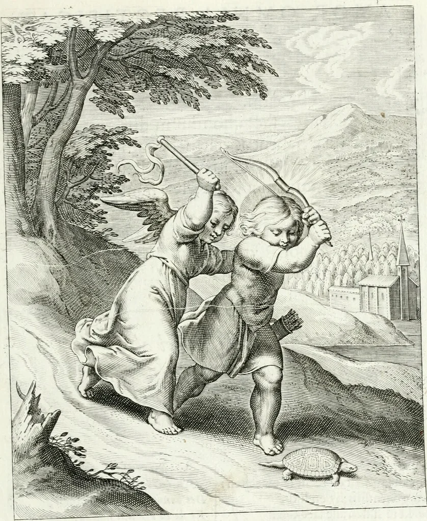 An illustration from Amoris divini emblemata, 1660, leaf 74