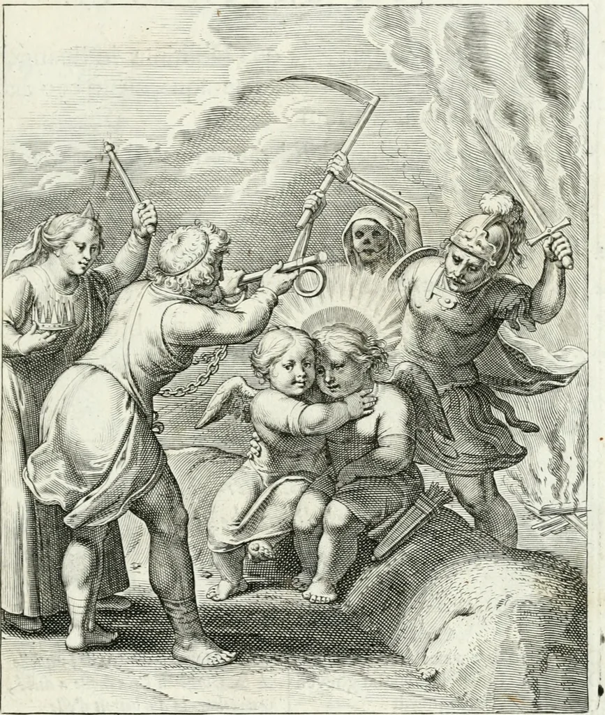 An illustration from Amoris divini emblemata, 1660, leaf 88