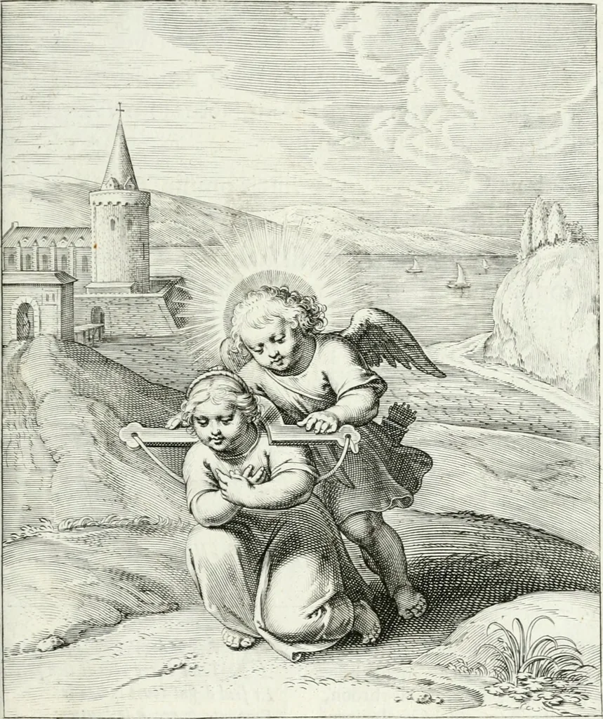 An illustration from Amoris divini emblemata, 1660, leaf 92