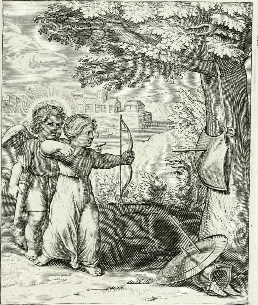 An illustration from Amoris divini emblemata, 1660, leaf 96
