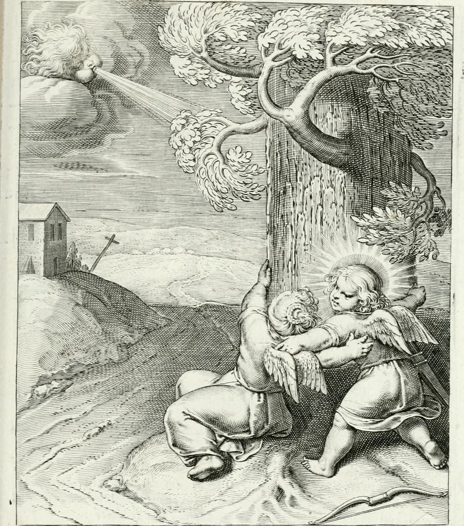 An illustration from Amoris divini emblemata, 1660, leaf 98