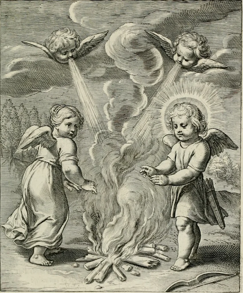 An illustration from Amoris divini emblemata, 1660, leaf 102