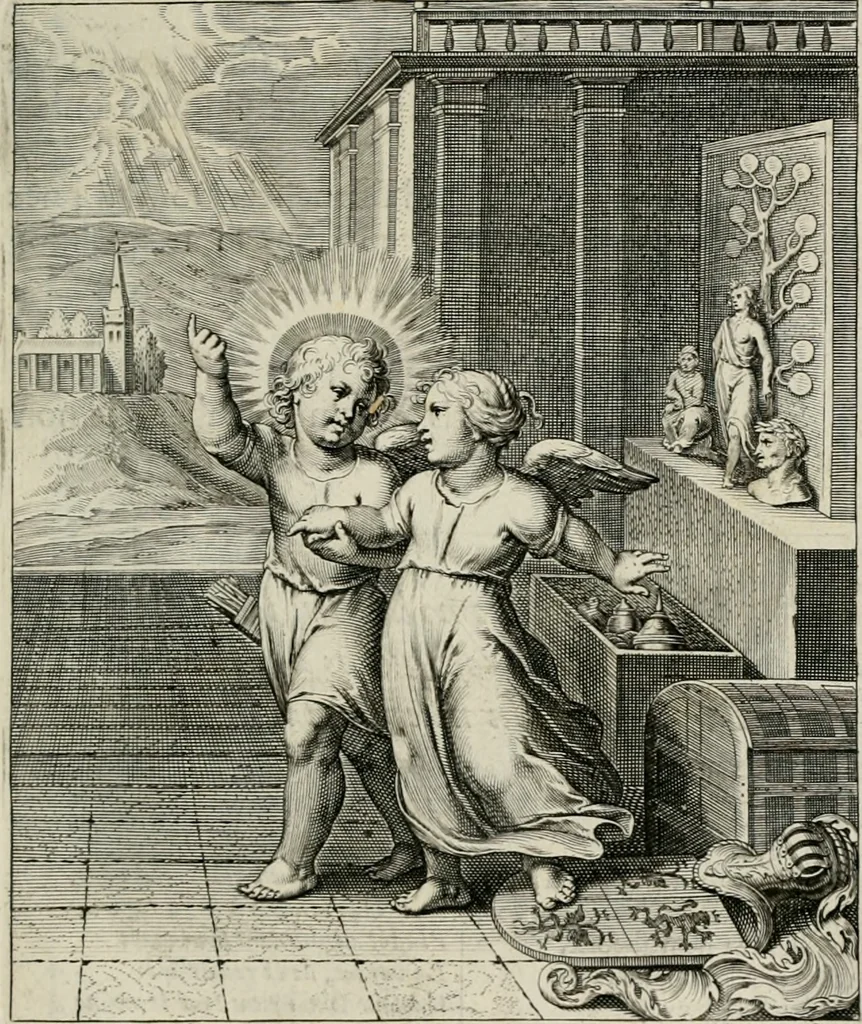 An illustration from Amoris divini emblemata, 1660, leaf 104