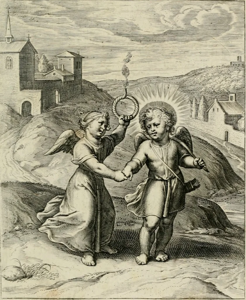 An illustration from Amoris divini emblemata, 1660, leaf 128