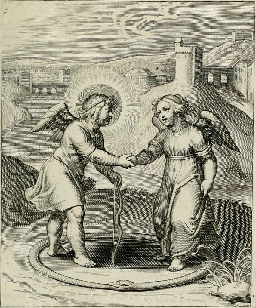 An illustration from Amoris divini emblemata, 1660, leaf 22