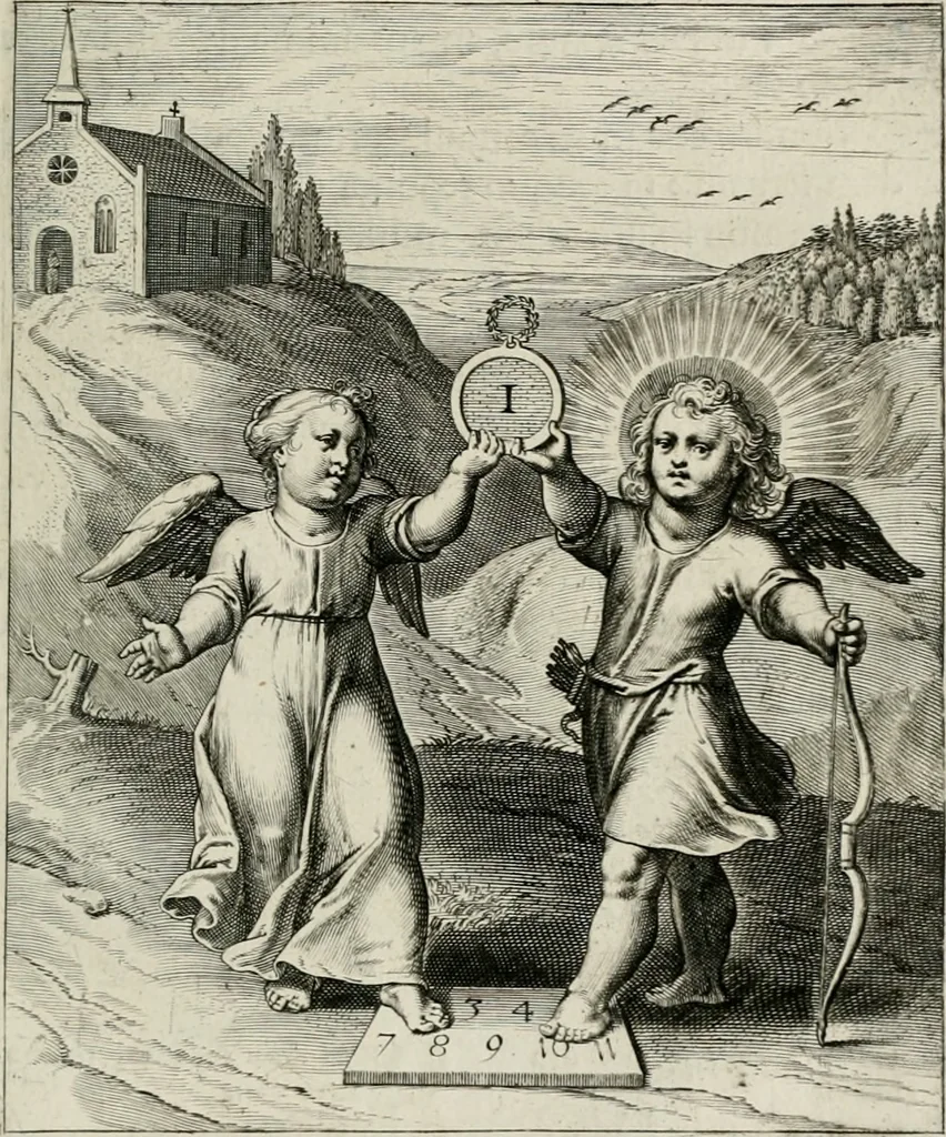 An illustration from Amoris divini emblemata, 1660, leaf 34