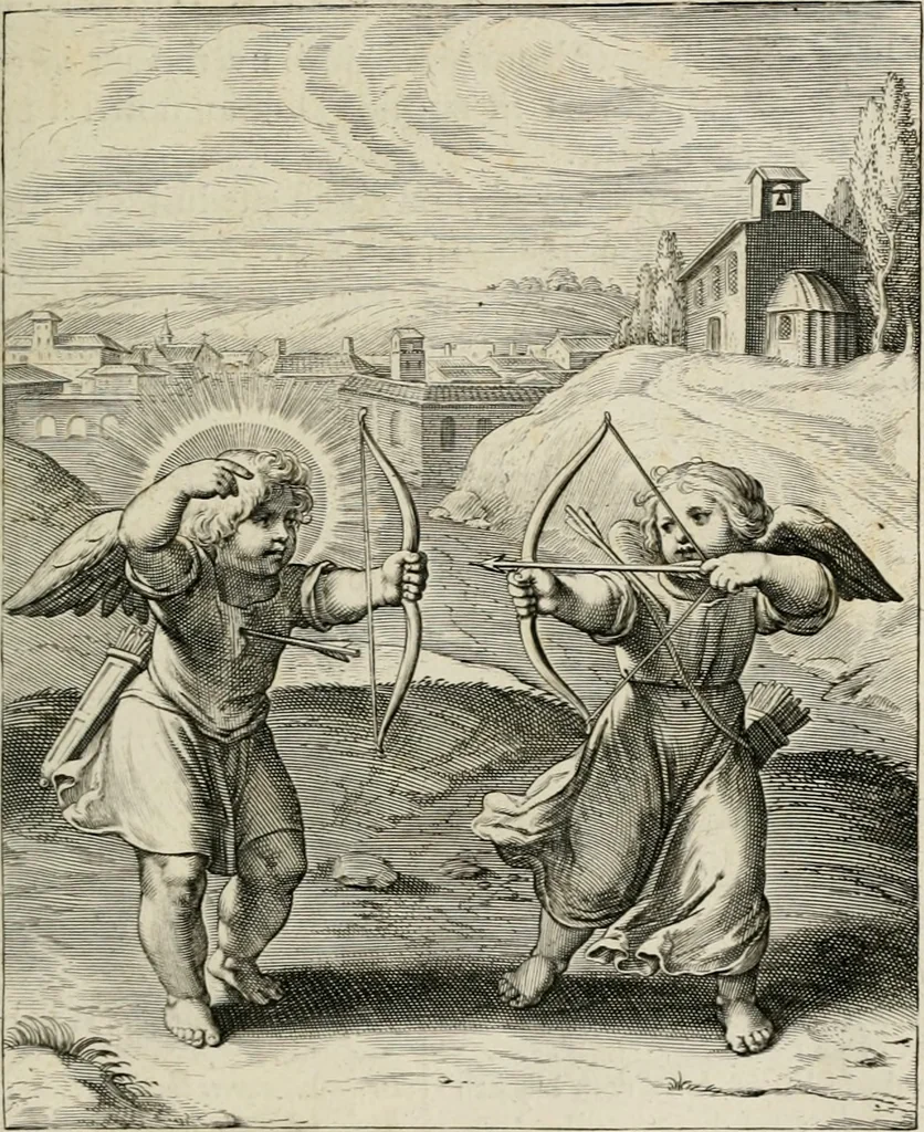 An illustration from Amoris divini emblemata, 1660, leaf 38