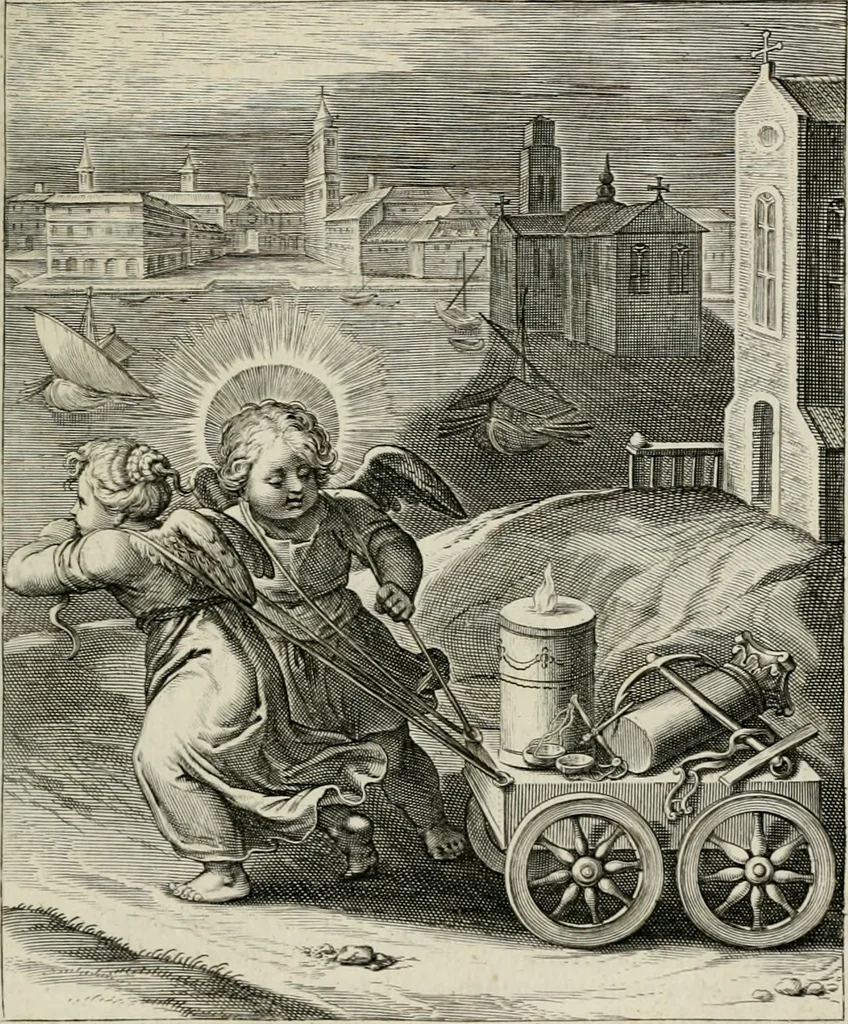 An illustration from Amoris divini emblemata, 1660, leaf 42