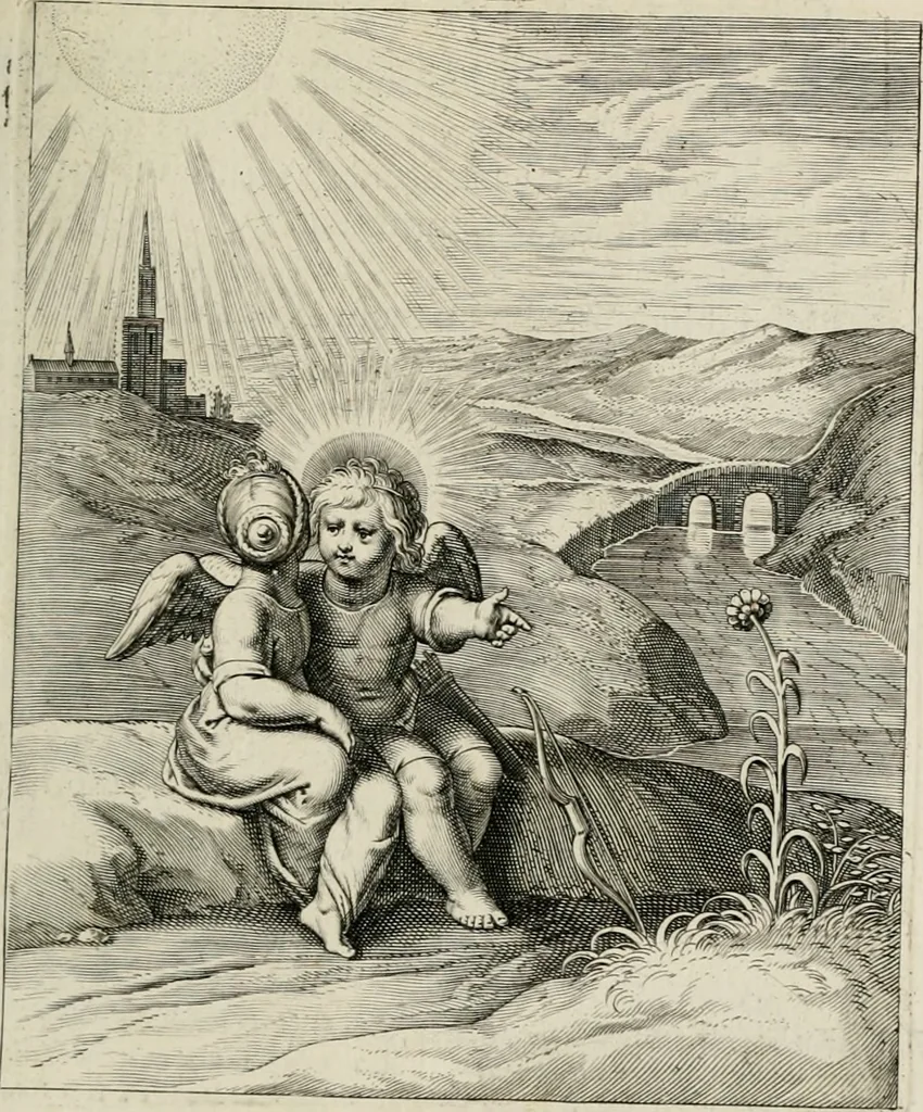 An illustration from Amoris divini emblemata, 1660, leaf 44