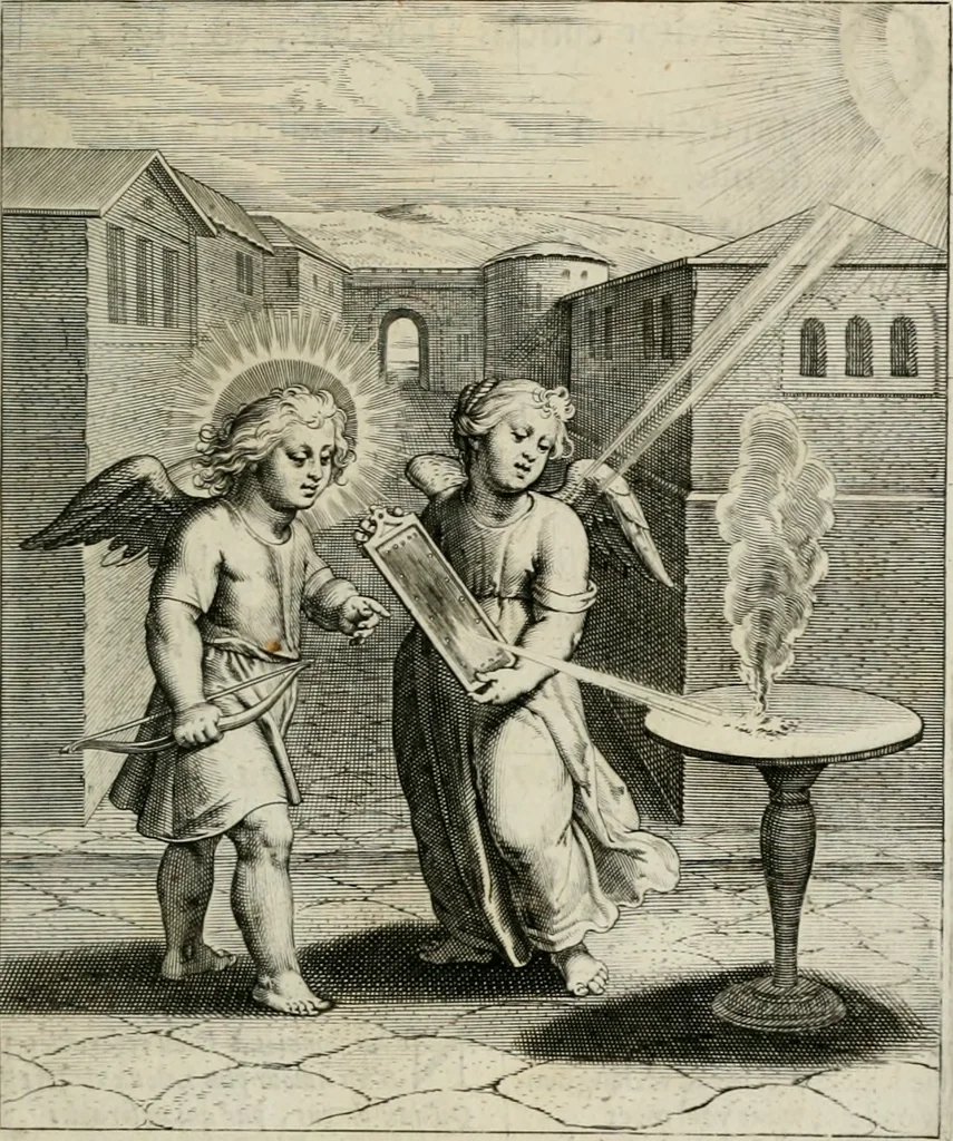 An illustration from Amoris divini emblemata, 1660, leaf 46