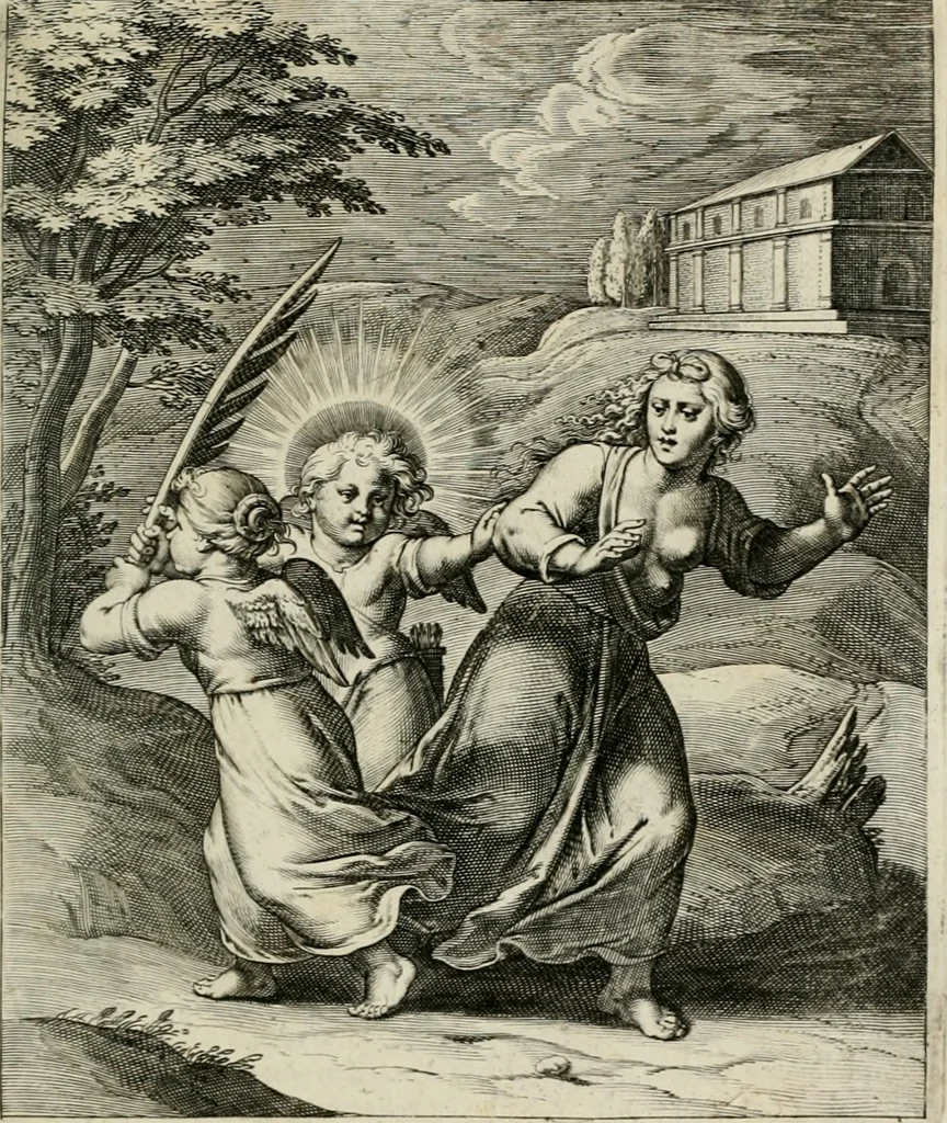 An illustration from Amoris divini emblemata, 1660, leaf 52