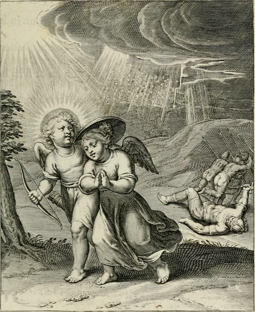 An illustration from Amoris divini emblemata, 1660, leaf 54