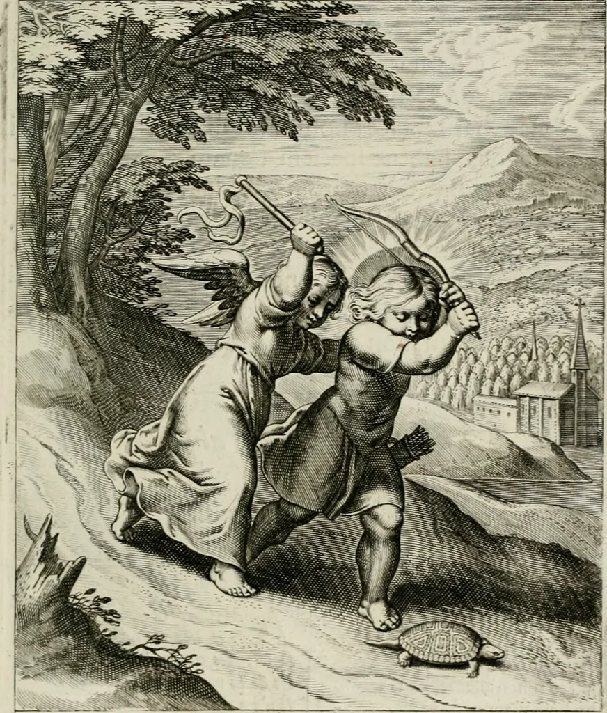 An illustration from Amoris divini emblemata, 1660, leaf 74