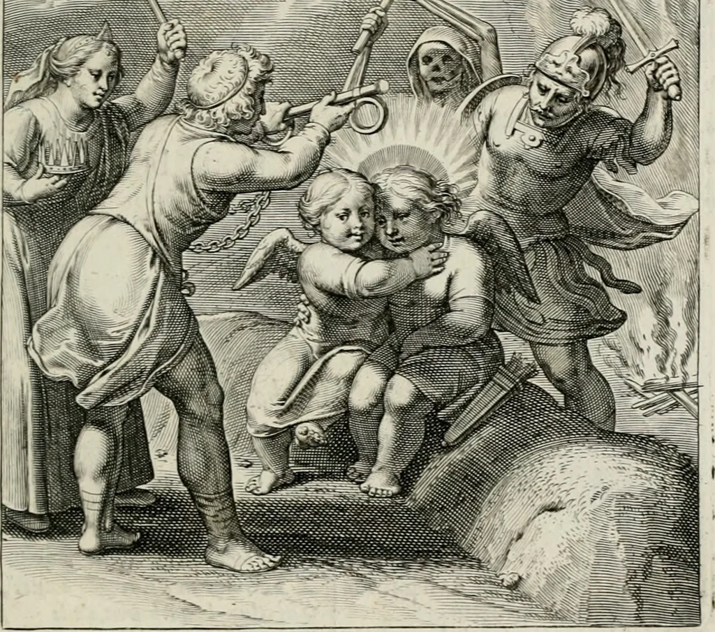 An illustration from Amoris divini emblemata, 1660, leaf 88