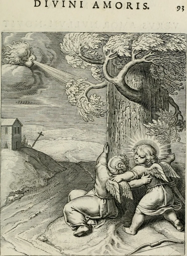 An illustration from Amoris divini emblemata, 1660, leaf 98