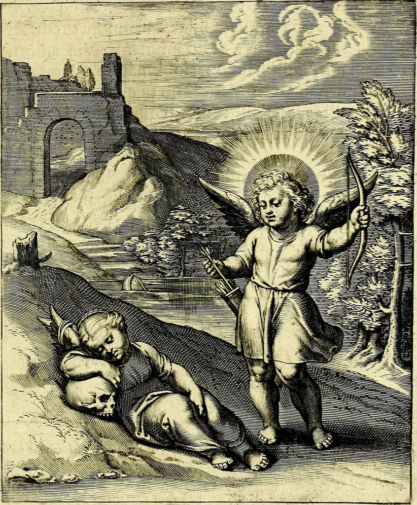 An illustration from Amoris divini emblemata, stvdio et aere Othonis Væni concinnata, 1660, leaf 122