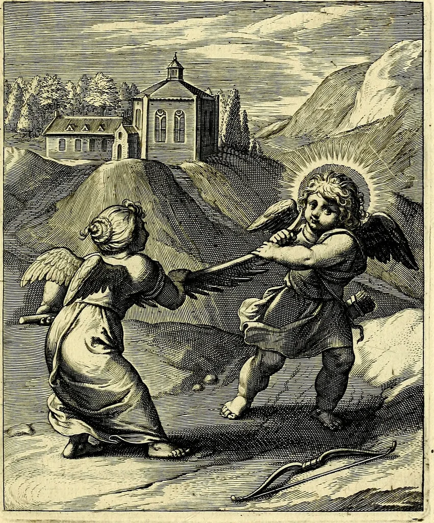 An illustration from Amoris divini emblemata, stvdio et aere Othonis Væni concinnata, 1660, leaf 36