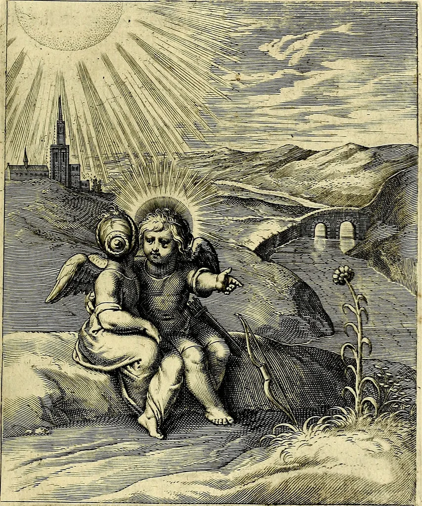 An illustration from Amoris divini emblemata, stvdio et aere Othonis Væni concinnata, 1660, leaf 44