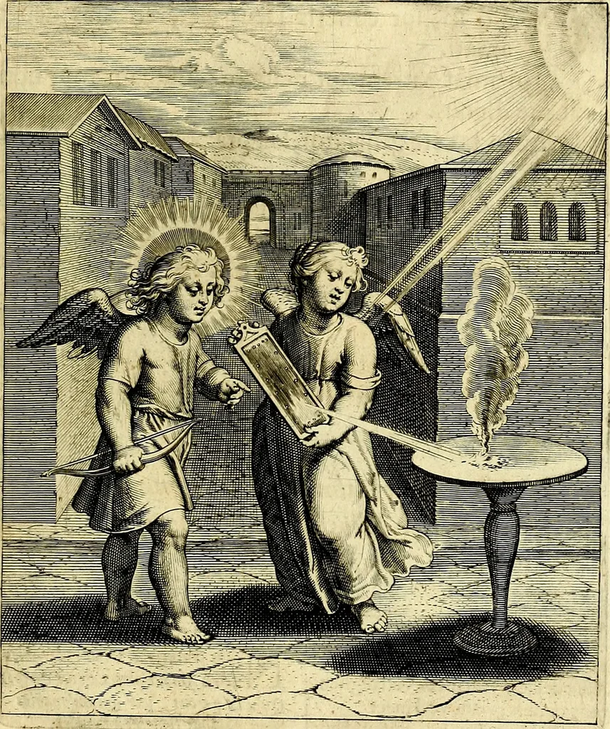 An illustration from Amoris divini emblemata, stvdio et aere Othonis Væni concinnata, 1660, leaf 46
