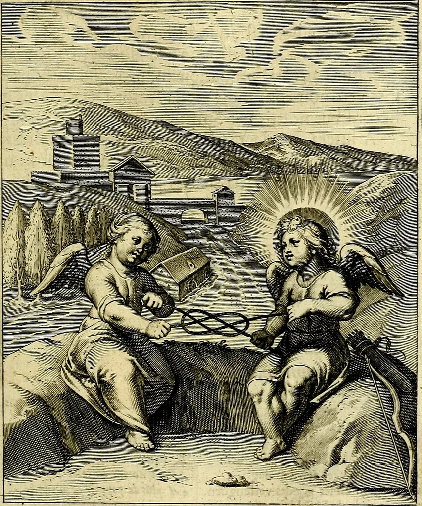 An illustration from Amoris divini emblemata, stvdio et aere Othonis Væni concinnata, 1660, leaf 50