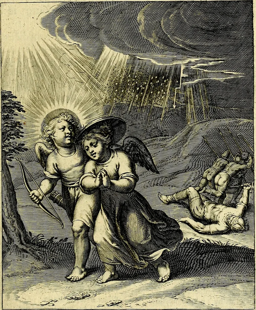 An illustration from Amoris divini emblemata, stvdio et aere Othonis Væni concinnata, 1660, leaf 54