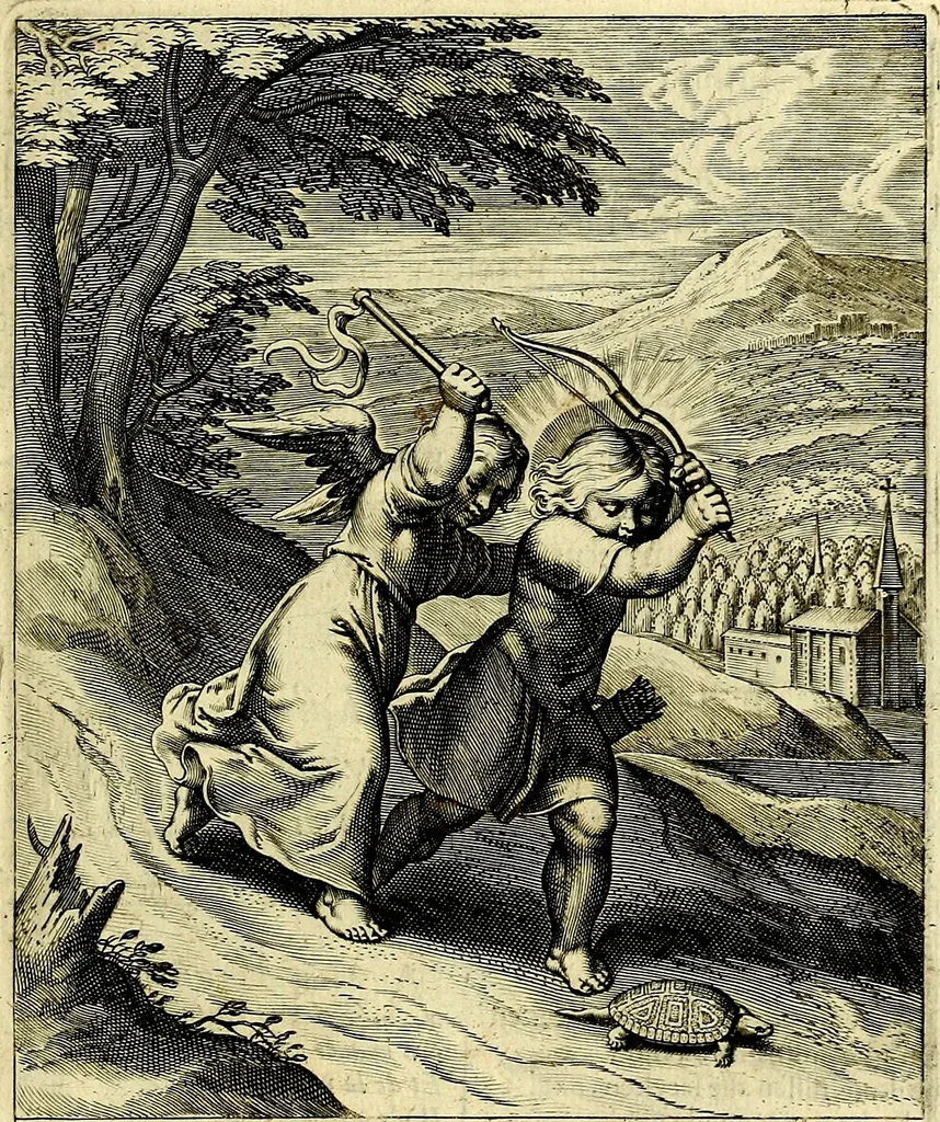 An illustration from Amoris divini emblemata, stvdio et aere Othonis Væni concinnata, 1660, leaf 74