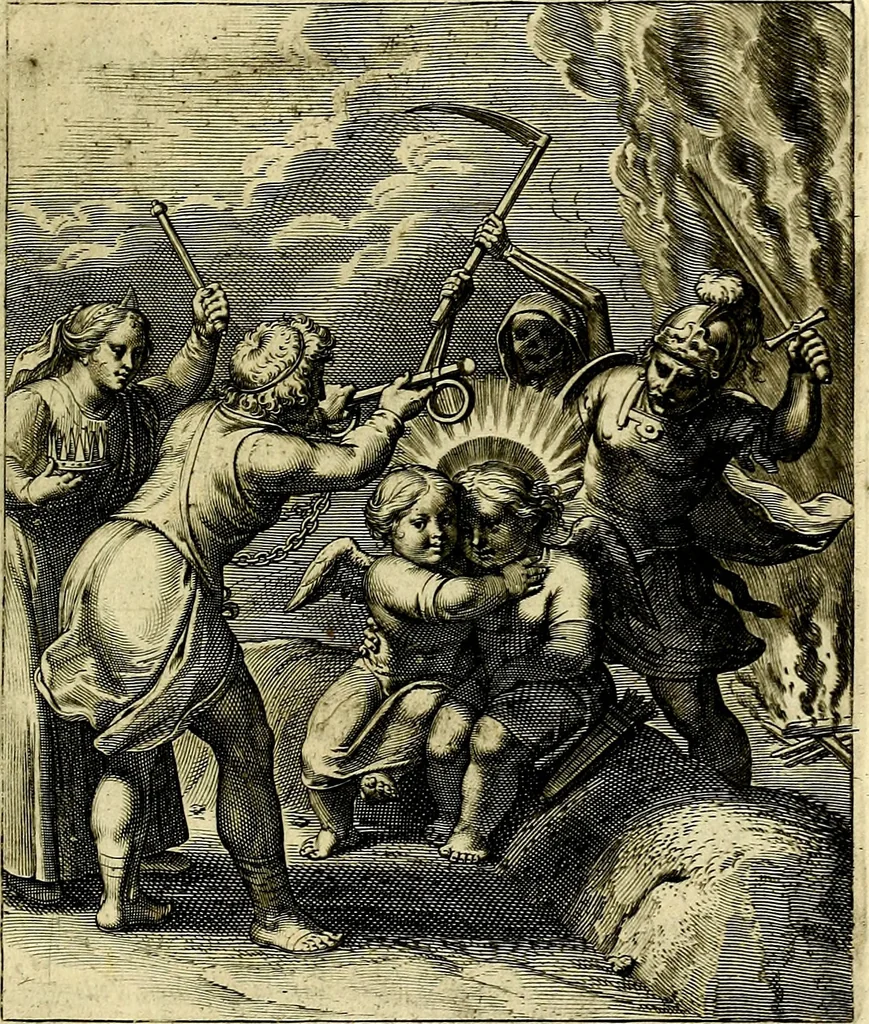 An illustration from Amoris divini emblemata, stvdio et aere Othonis Væni concinnata, 1660, leaf 88