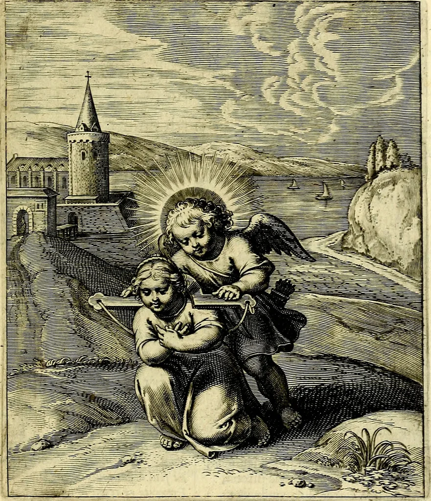 An illustration from Amoris divini emblemata, stvdio et aere Othonis Væni concinnata, 1660, leaf 92
