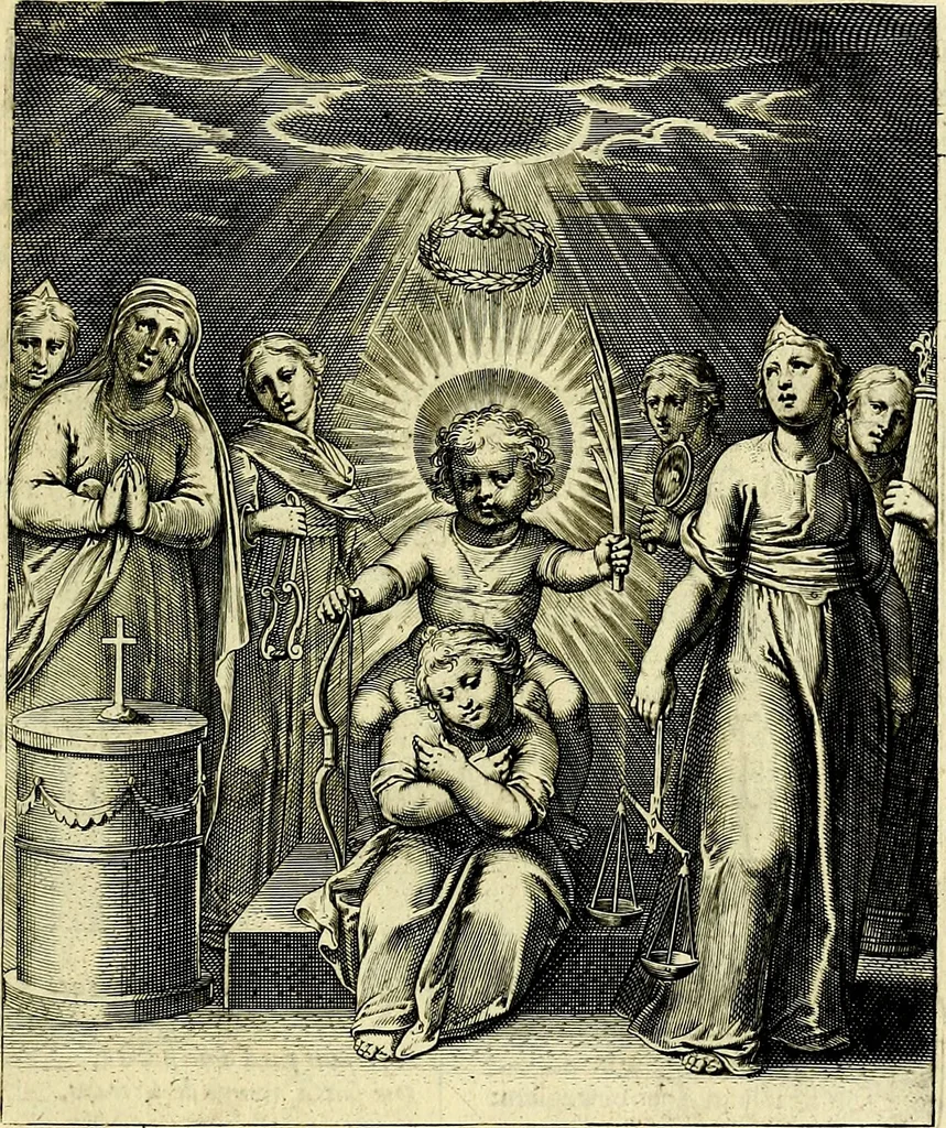 An illustration from Amoris divini emblemata, stvdio et aere Othonis Væni concinnata, 1660, leaf 94