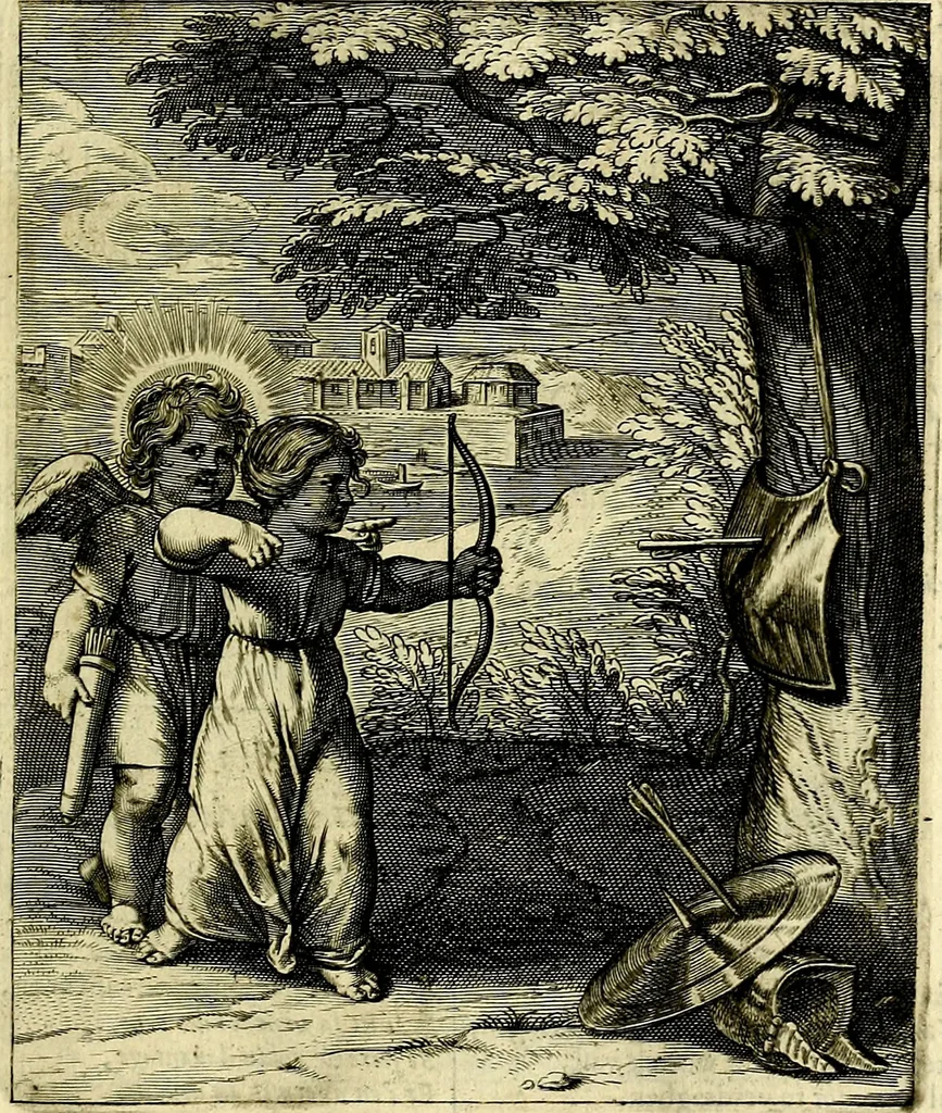 An illustration from Amoris divini emblemata, stvdio et aere Othonis Væni concinnata, 1660, leaf 96
