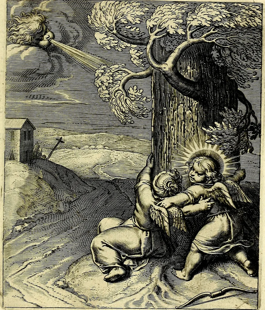 An illustration from Amoris divini emblemata, stvdio et aere Othonis Væni concinnata, 1660, leaf 98