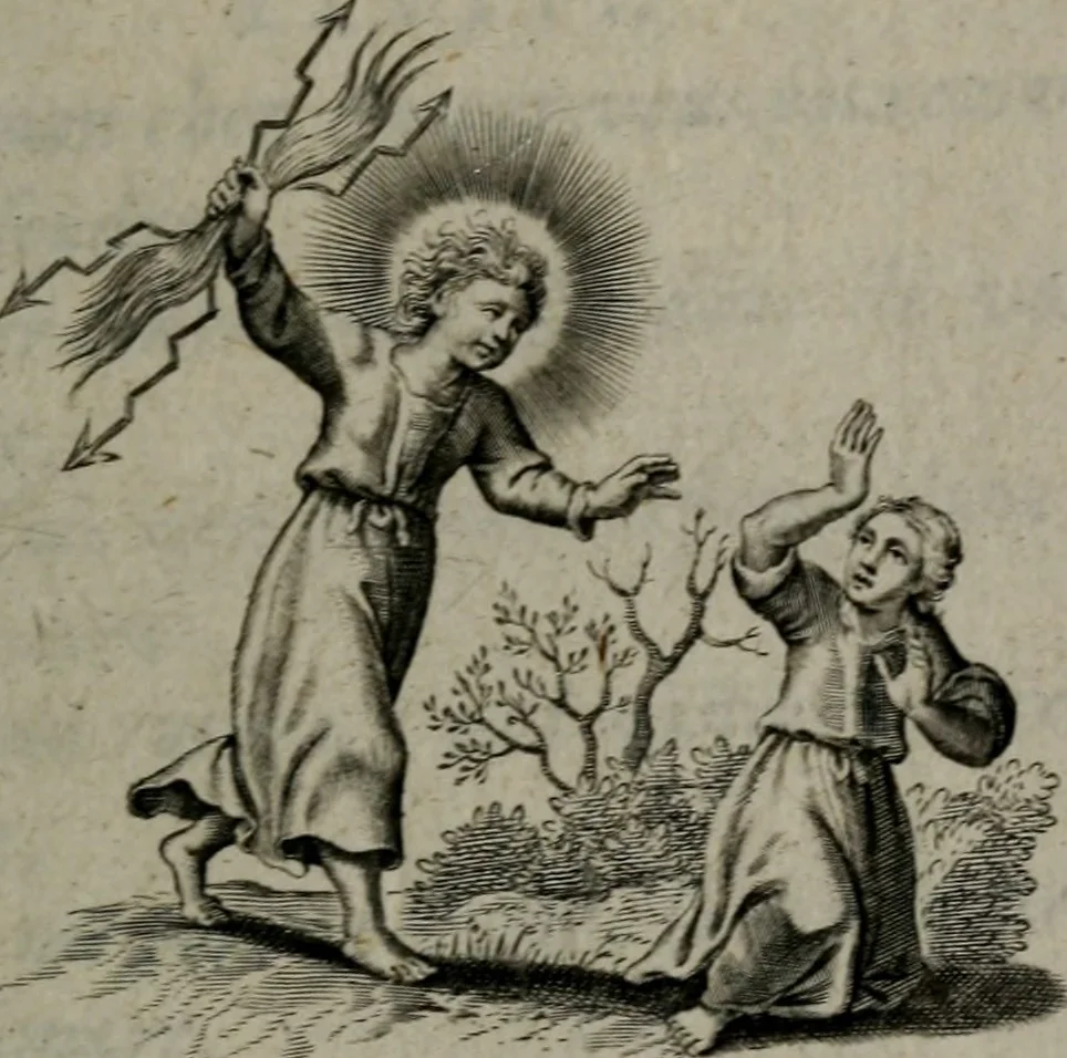 An illustration from Amoris divini et humani antipathia, sive effectus varij, e varijs Sacrae Scripturae locis deprompti, elblematis suis expressi ..., 1629, leaf 130